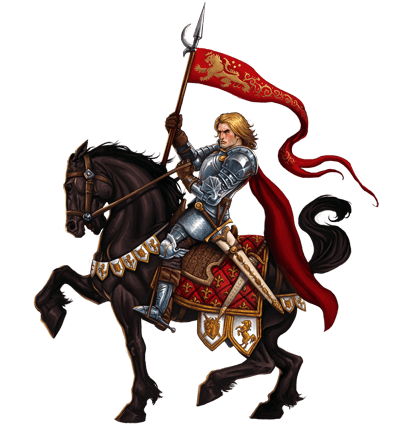 Knight, as drawn in the game